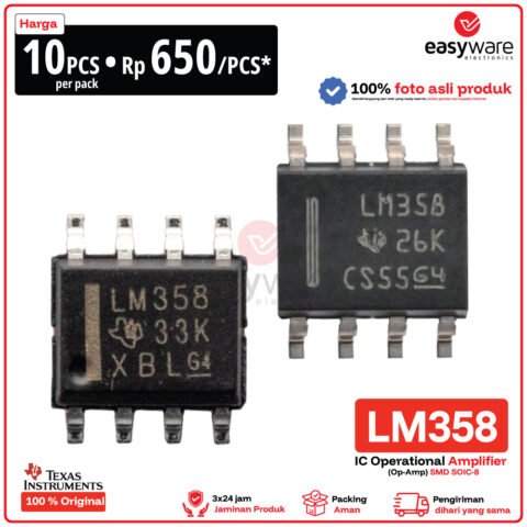 [10 PCS] LM358 SMD SOP-8 Op-Amp Dual