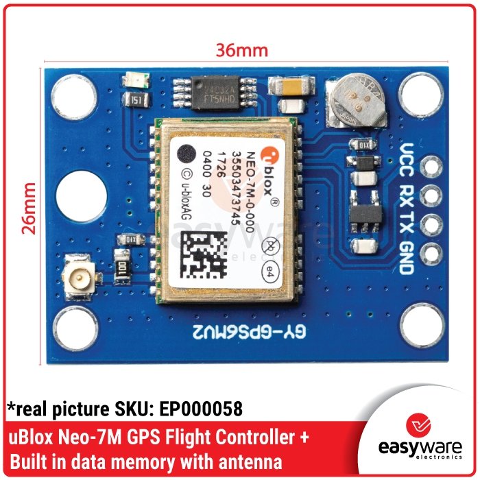 NEO-7M Modul GPS GY-GPS6MV2 u-blox dengan Antena