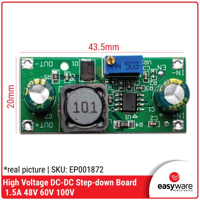 DC-DC Step-Down High Voltage Modul Penurun Tegangan 1.5A 100V