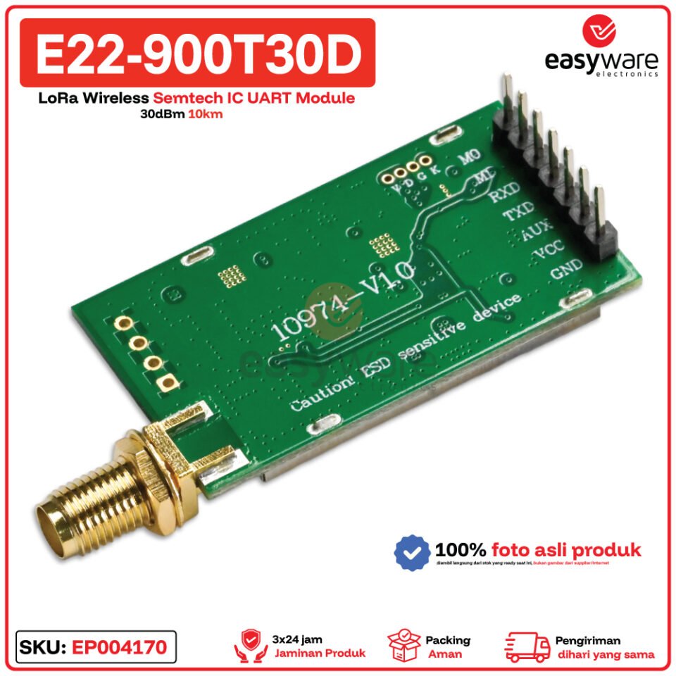 EBYTE E22-900T30D Modul LoRa Semtech SX1262 900MHz 30dBm UART 10km
