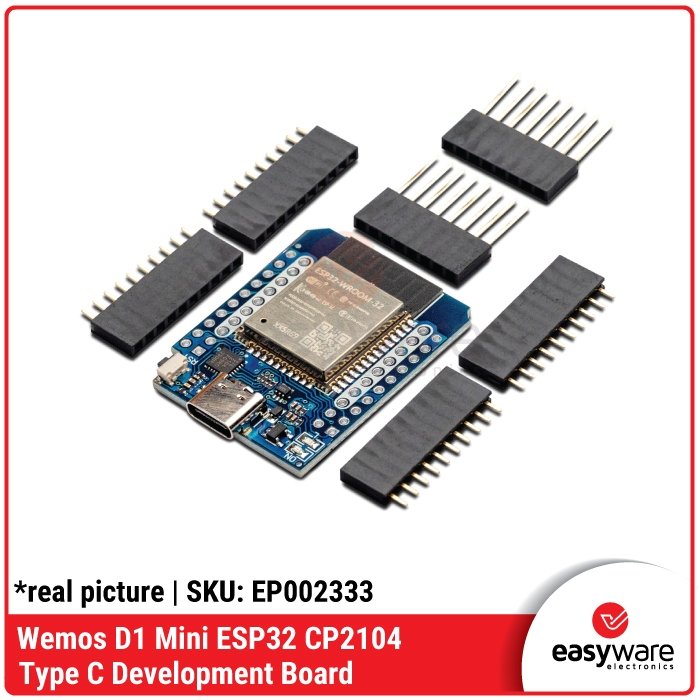 Wemos D1 Mini ESP32 WiFi Bluetooth Board CP2104 Type-C