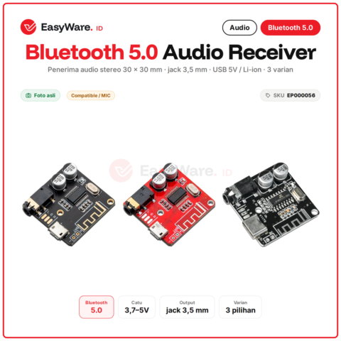 Modul Bluetooth 5.0 Audio Receiver Stereo Jack 3.5mm Micro USB Type-C Speaker Mobil AUX DIY