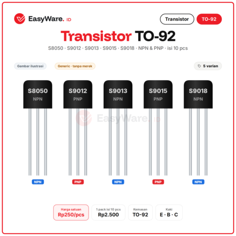 [10 PCS] Transistor S8050 S9012 S9013 S9015 S9018 TO-92 NPN PNP Bipolar BJT 8050 9012 9013 9015 9018 Arduino