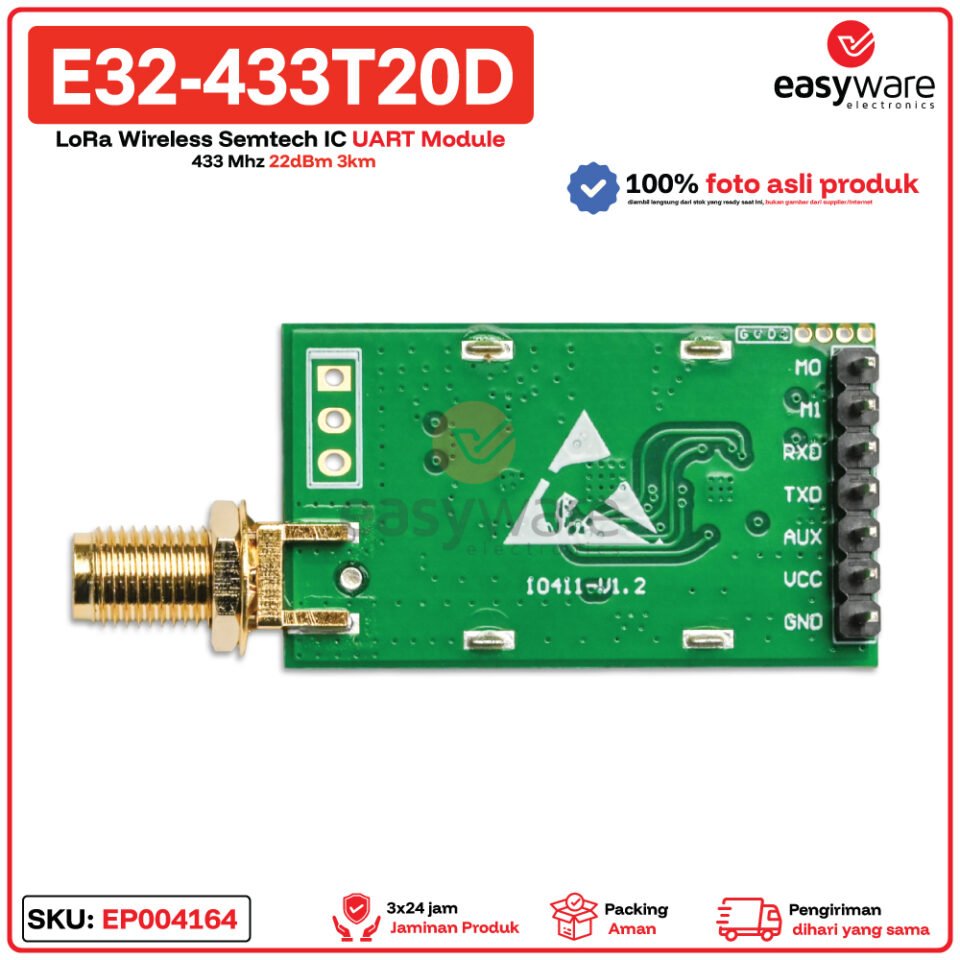 EBYTE E32-433T20D Modul LoRa Semtech SX1278 433MHz 22dBm UART 3km