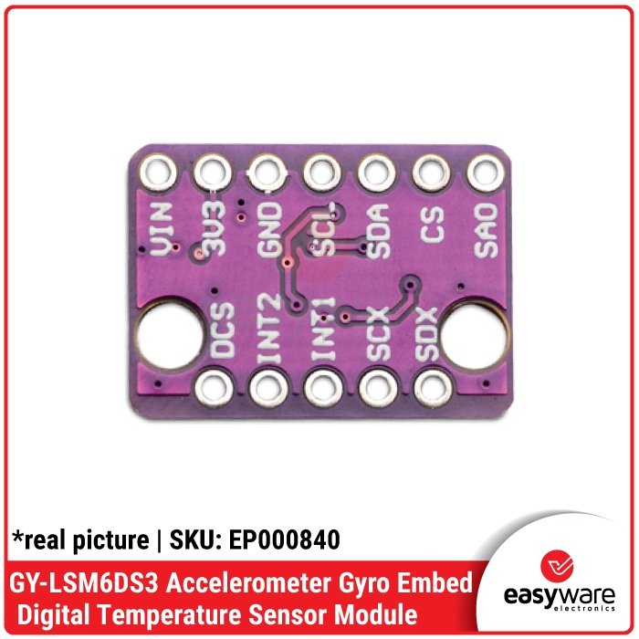 GY-LSM6DS3 Modul Sensor Accelerometer Gyro 6-Axis dengan Suhu