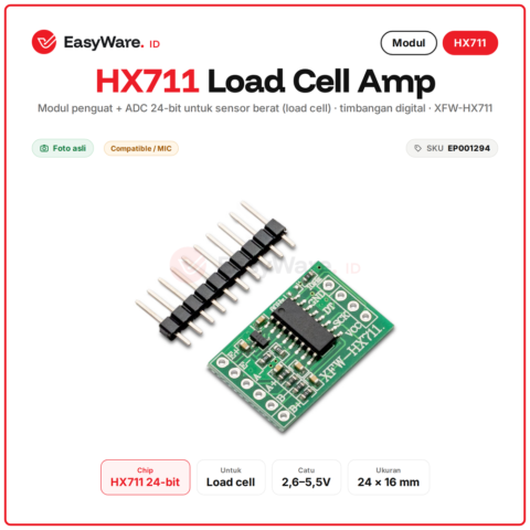 Modul HX711 Load Cell Amplifier ADC 24-bit XFW-HX711 Sensor Berat Timbangan Digital Arduino ESP32