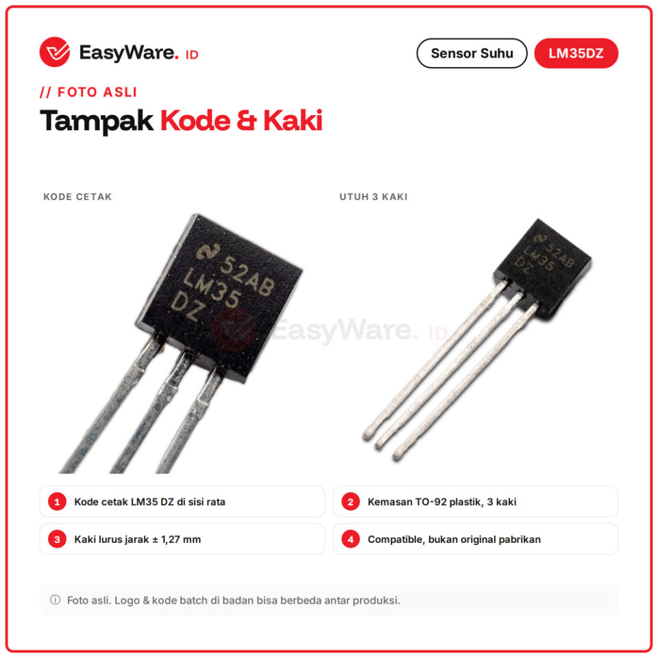 Sensor Suhu LM35DZ TO-92 Analog 10mV per C