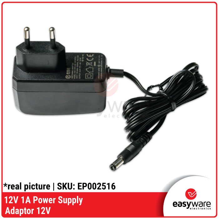 Adaptor Power Supply 12V 1A DC Jack EU Plug