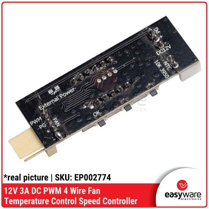 Modul PWM Fan Speed Controller 4 Kabel 12V 3A Sensor Suhu