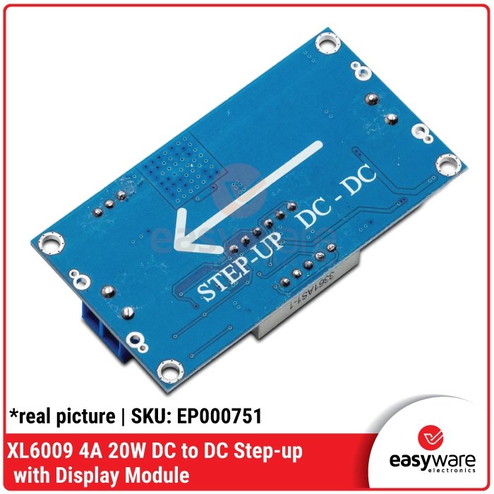 XL6009 4A 20W DC to DC Step-up with Display Module