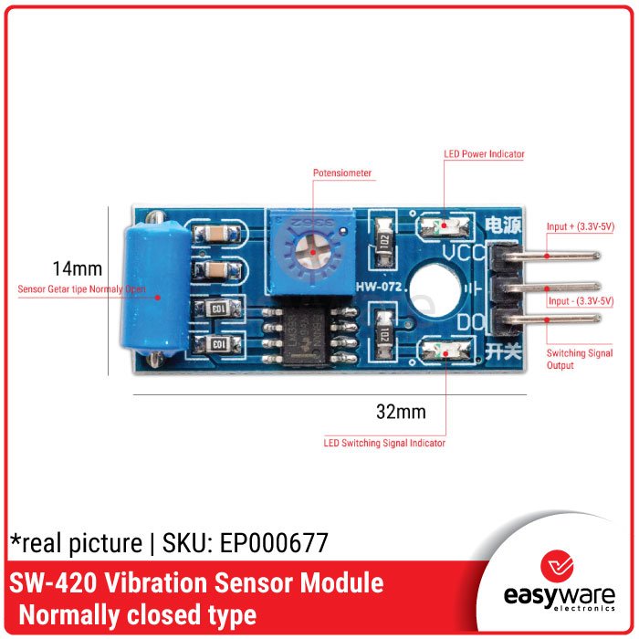 SW-420 SW420 Vibration Sensor Module Sensor Getar LM393