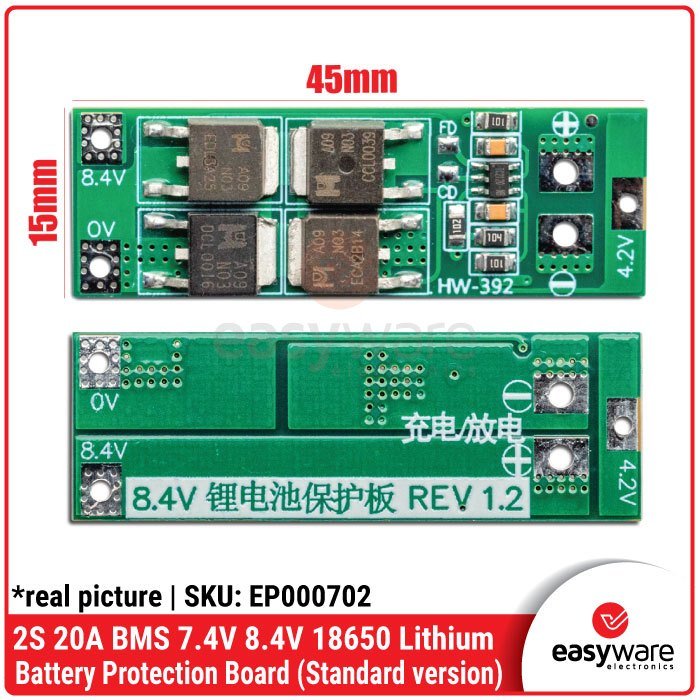 BMS 2S 20A 7.4V 8.4V Modul Proteksi Baterai 18650 Balance & Standard (2 Pilihan)