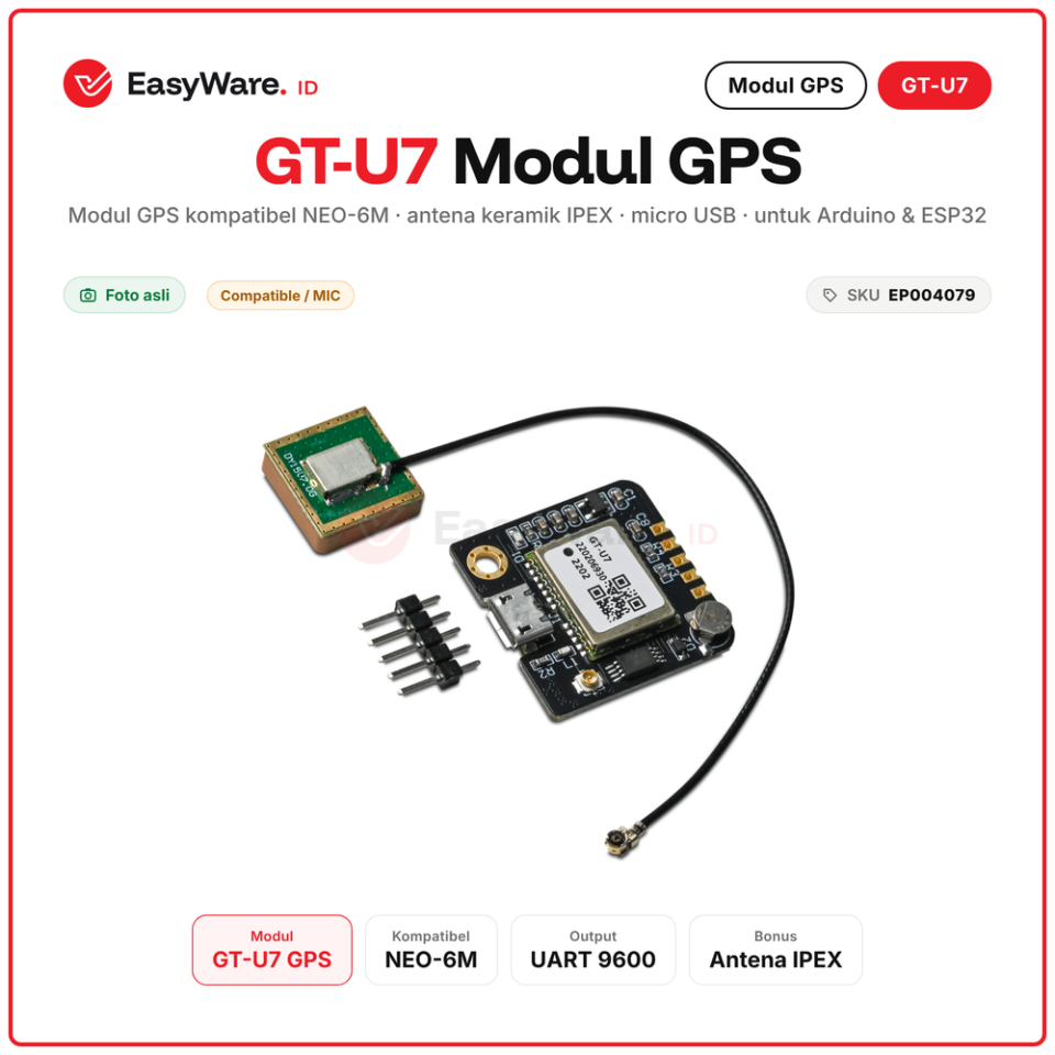 Modul GPS GT-U7 Kompatibel NEO-6M Antena Keramik IPEX