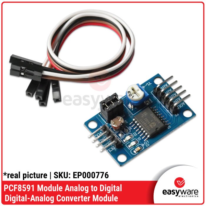 PCF8591 Modul Konverter ADC DAC 8-Bit I2C + Sensor