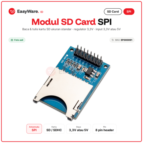 Modul SD Card SPI Reader Kartu SD untuk Arduino & ESP32