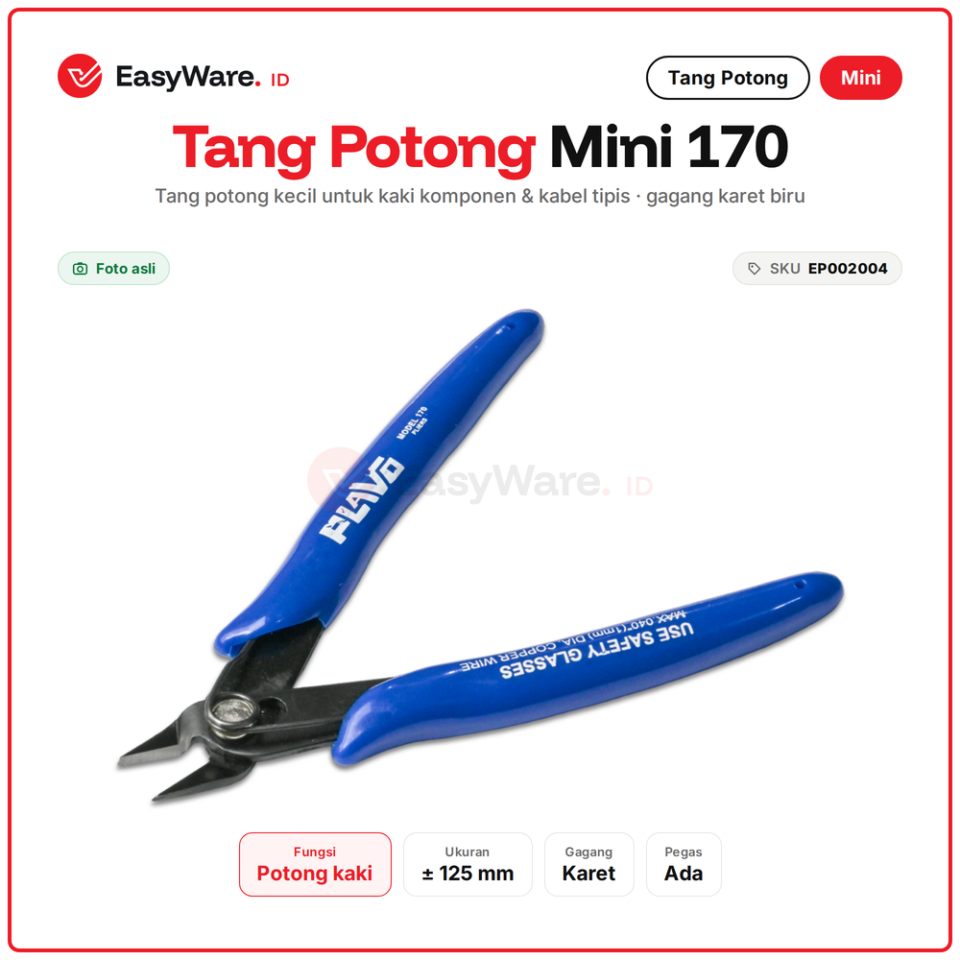 Tang Potong Mini 170 Flush Cutter Elektronik
