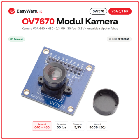Modul Kamera OV7670 VGA 640x480 0.3MP untuk STM32 & ESP32