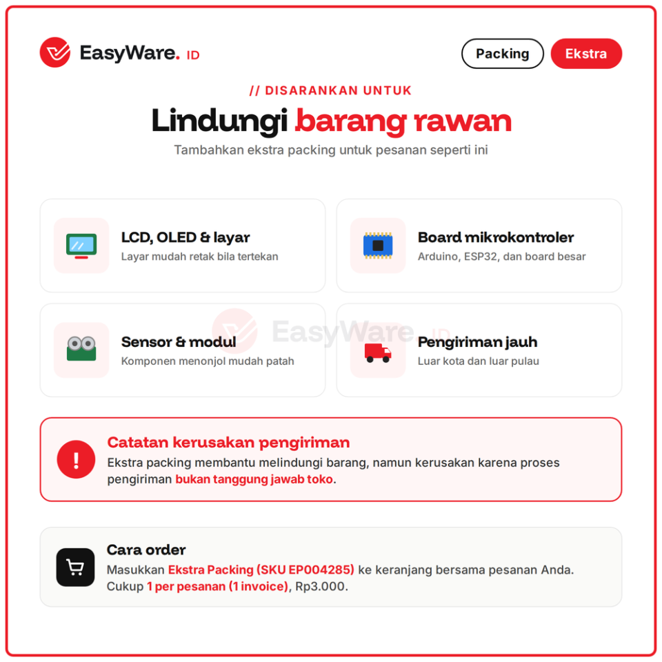 Ekstra Packing Kardus dan Bubble Wrap Tambahan Bubble Wrap