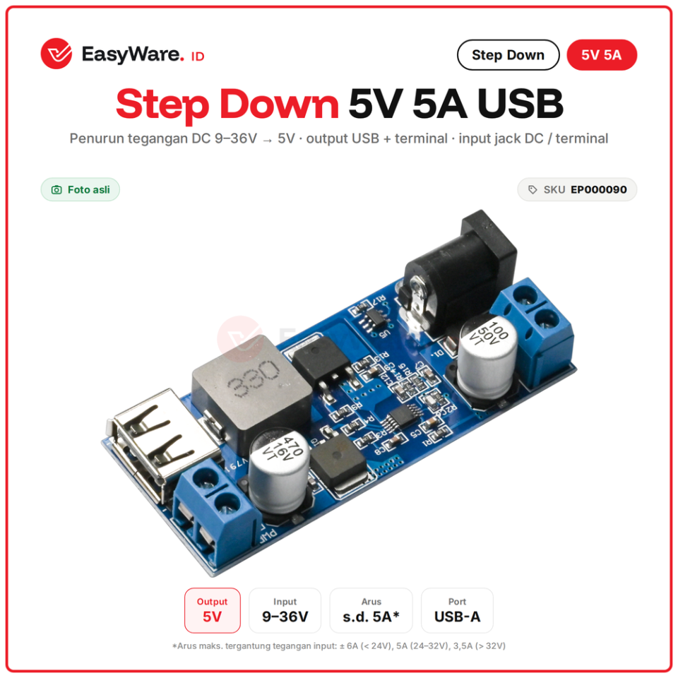 XY-3606 Power module Step Down DC to DC 5A 24V 12V to 5V Power Supply Buck Converter