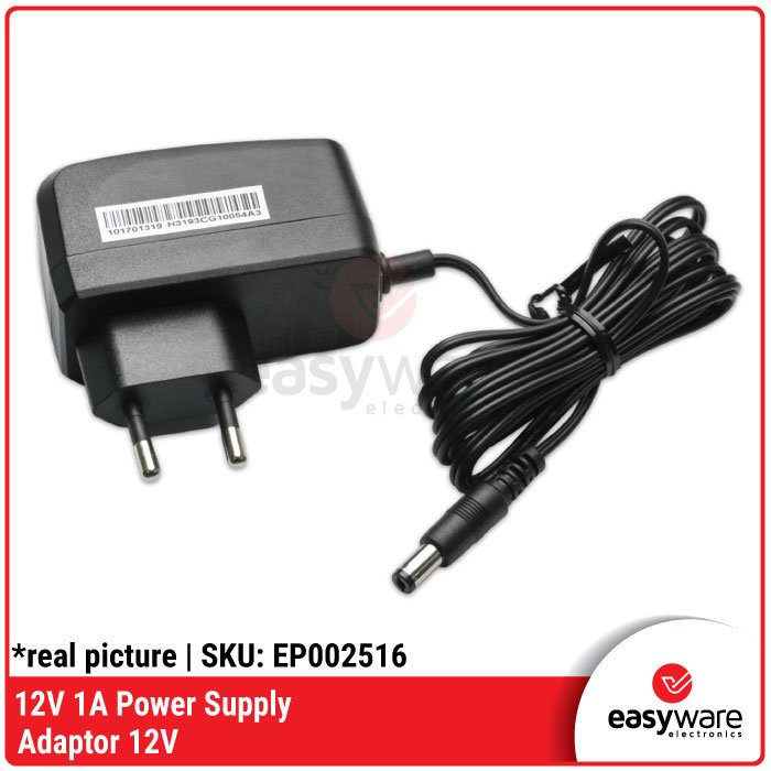 Adaptor Power Supply 12V 1A DC Jack EU Plug