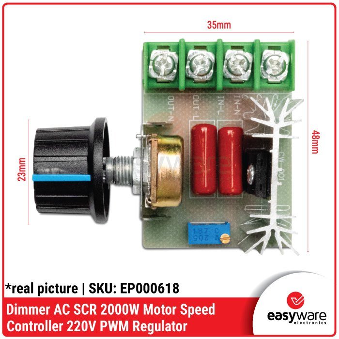Dimmer AC SCR 2000W Motor Speed Controller 220V PWM Regulator