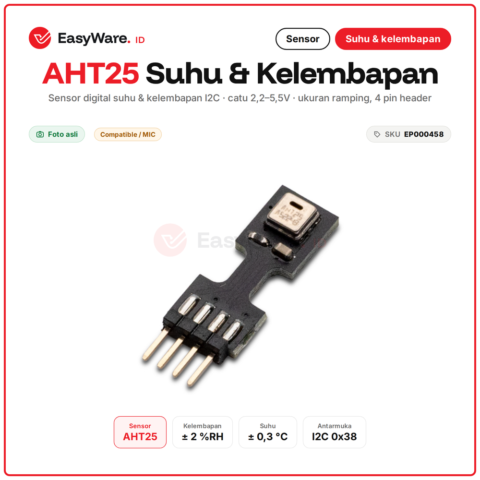 Sensor Suhu dan Kelembapan AHT25 I2C Digital Temperature Humidity Sensor untuk Arduino ESP32 IoT