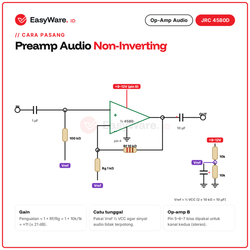 IC JRC 4580D NJM4580D Original Dual Op-Amp Audio Low Noise 15MHz DIP-8 untuk Preamp Tone Control Upgrade 4558