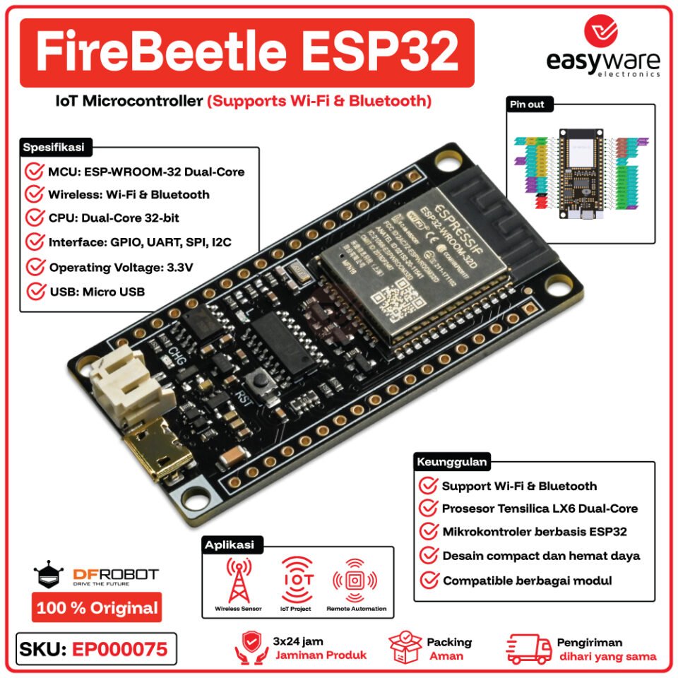 DFRobot FireBeetle ESP32 Board IoT Wi-Fi Bluetooth WROOM-32