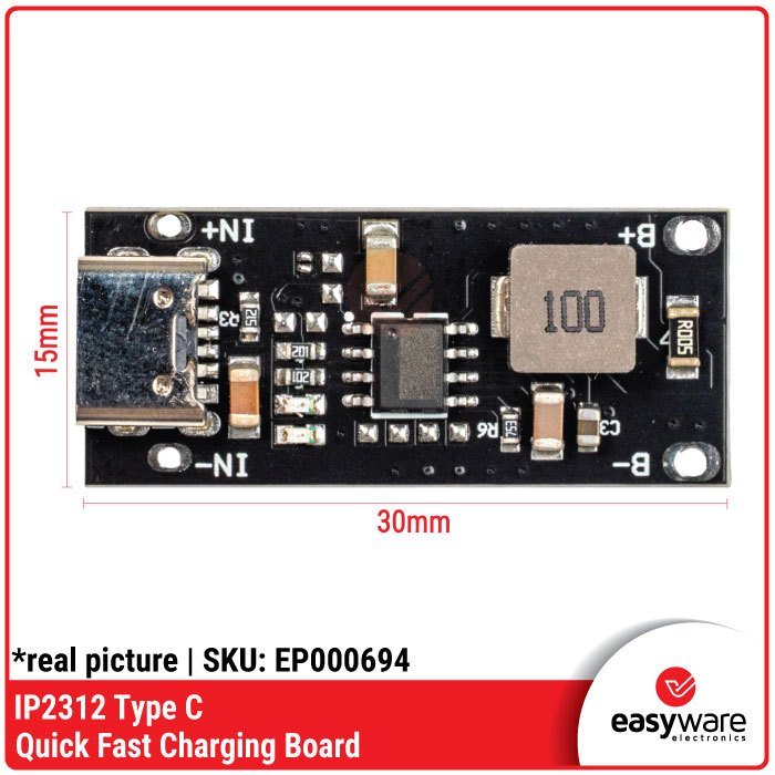 IP2312 Modul Charger Baterai Fast Charging USB Type-C