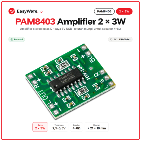 PAM8403 Mini Amplifier Stereo 2 x 3W 5V