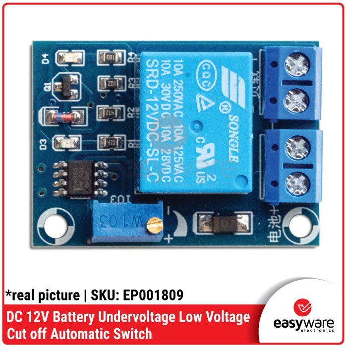 Modul Low Voltage Cut Off LVD 12V Relay Proteksi Baterai Aki