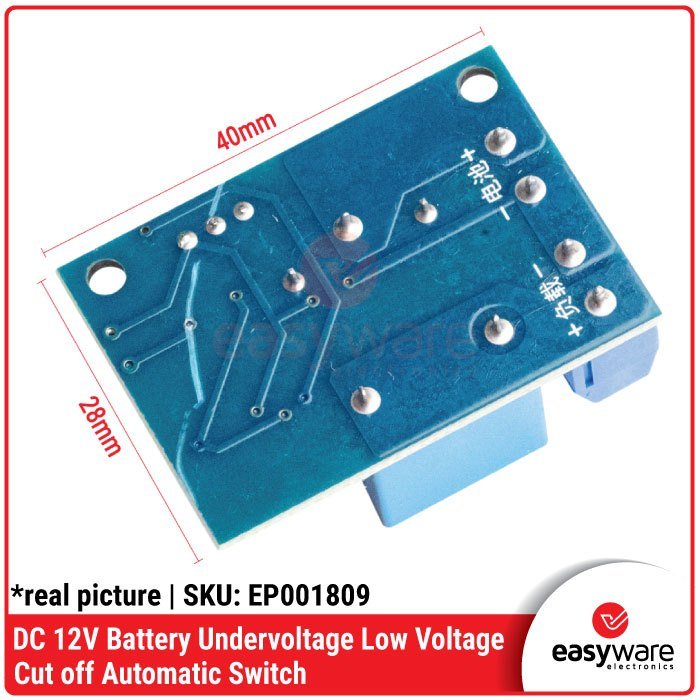 Modul Low Voltage Cut Off LVD 12V Relay Proteksi Baterai Aki