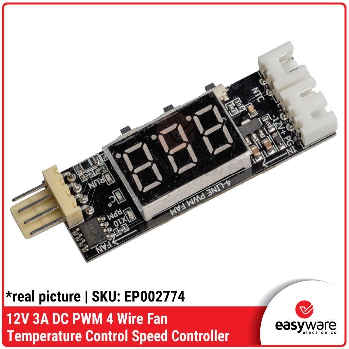 Modul PWM Fan Speed Controller 4 Kabel 12V 3A Sensor Suhu