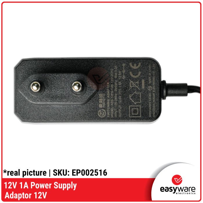 Adaptor Power Supply 12V 1A DC Jack EU Plug