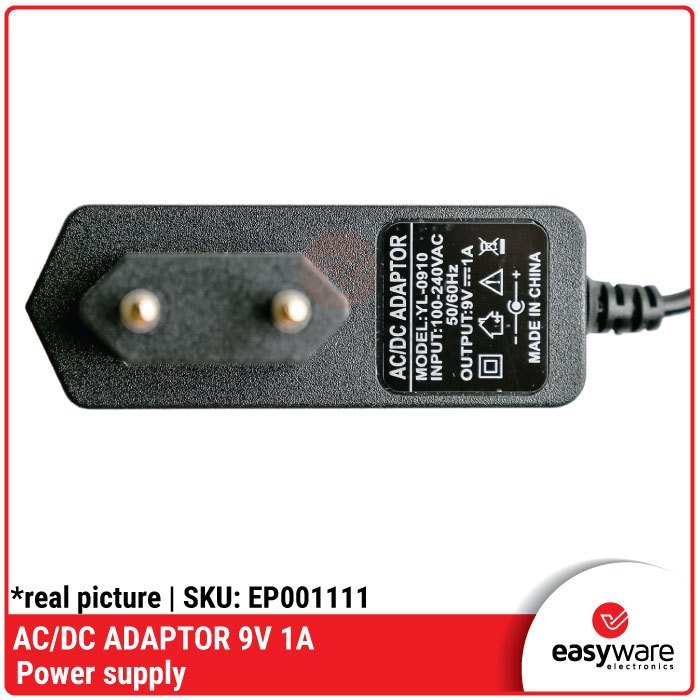 Adaptor Power Supply 9V 1A AC to DC Jack EU Plug
