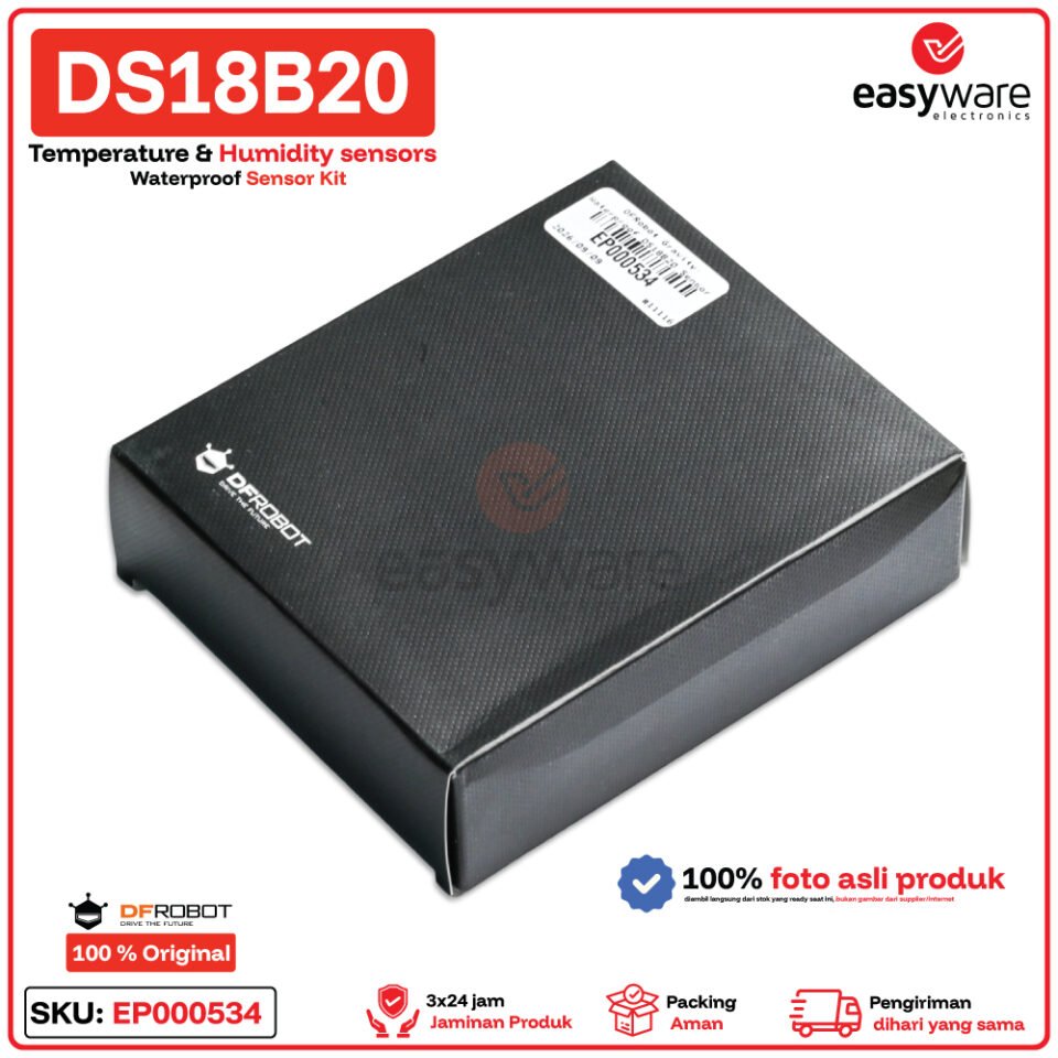 DS18B20 DFRobot Sensor Suhu Probe Waterproof + Modul Terminal