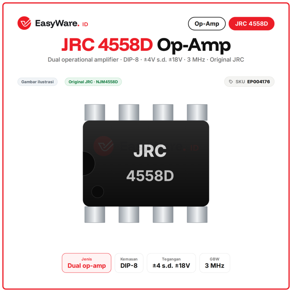 JRC 4558D NJM4558D Dual Op-Amp DIP-8 Original