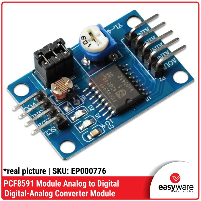 PCF8591 Modul Konverter ADC DAC 8-Bit I2C + Sensor